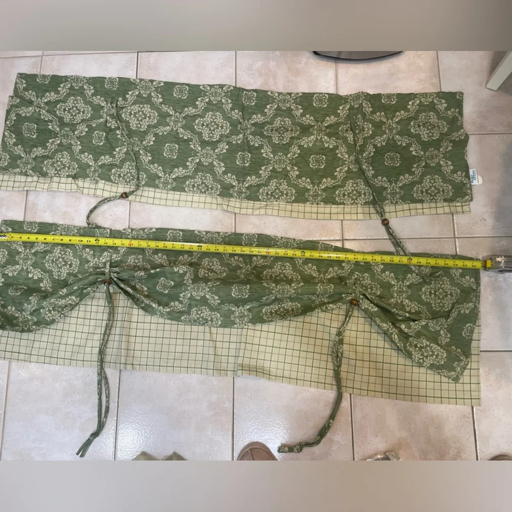 Better Homes And Gardens Green Patterned Curtains